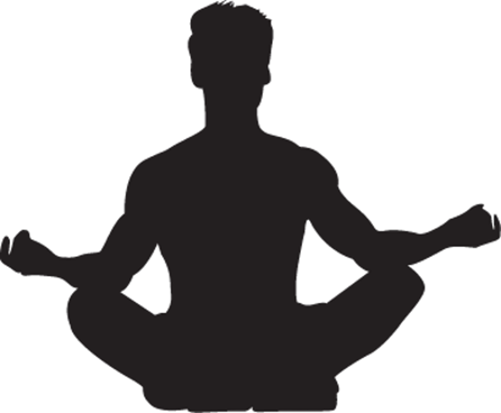 man in yoga position